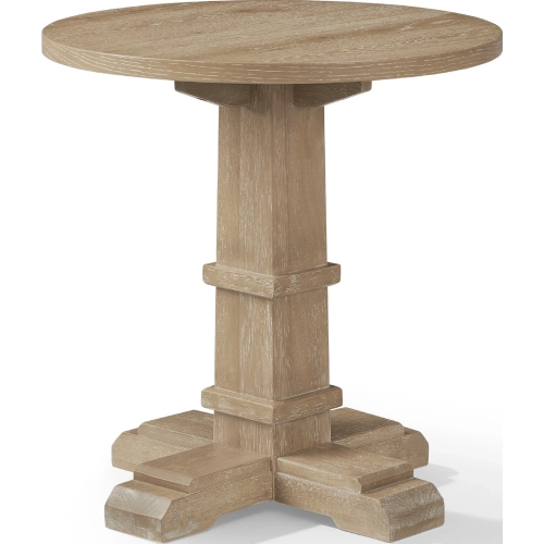 Joanna Side Table in Rustic Brown Oak Veneer