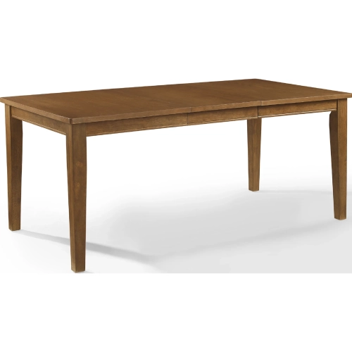 Alessia 72" Extension Dining Table in Brown Wood