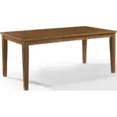 Alessia 72" Extension Dining Table in Brown Wood