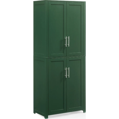 Savannah Tall Kitchen Storage Pantry Cabinet in Hunter Green Finish