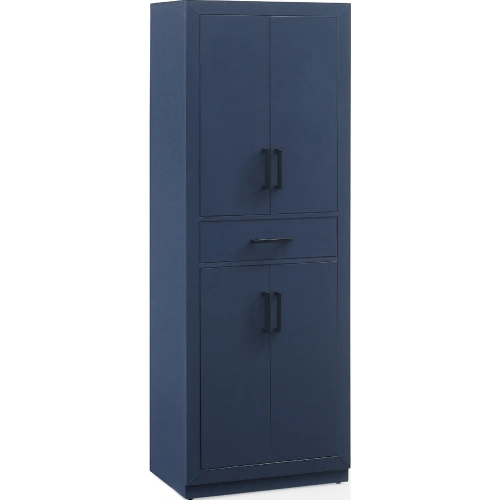 Isla Kitchen Storage Pantry Cabinet in Navy Blue Finish