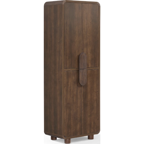 Millie Pantry in Brown Wood Finish