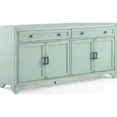 Tara Sideboard in Distressed Seafoam Blue Finish