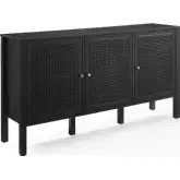 Perry Sideboard in Black & Poly Rattan