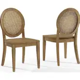 Katia Cane Back Dining Chair in Driftwood Finish (Set of 2)