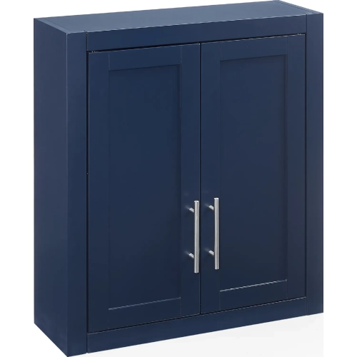 Savannah Wall Mounted Storage Cabinet in Navy Blue Finish