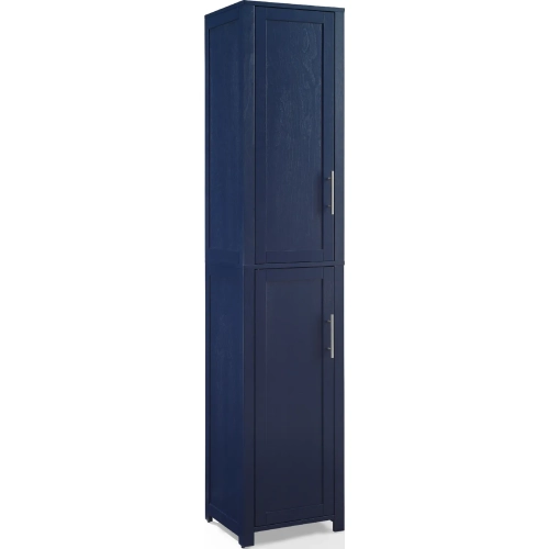 Savannah Linen Storage Cabinet in Navy Blue Finish