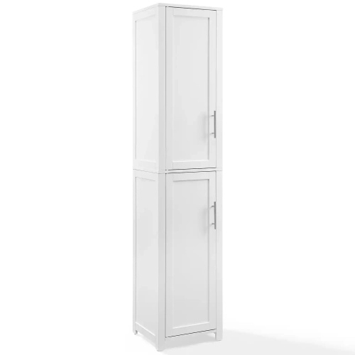 Savannah Linen Storage Cabinet in White Finish