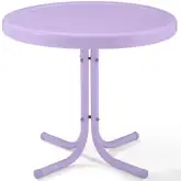 Griffith Retro Outdoor Side Table in Lavender Purple Gloss Steel