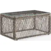 Granite Bay Outdoor Coffee Table in PE Wicker & Tempered Glass