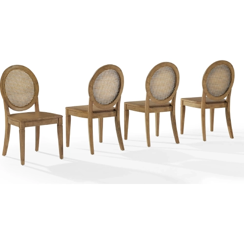 Katia Cane Back Dining Chair in Driftwood Finish (Set of 4)