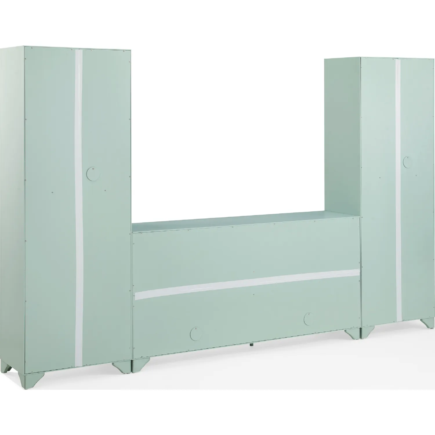 Crosley KF33013BL Tara 3 Piece Entertainment Center in Distressed