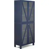 Cassai Tall Kitchen Storage Pantry Cabinet in Navy Blue