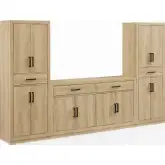 Isla 3 Piece Sideboard And Pantry Set in Ash Finish