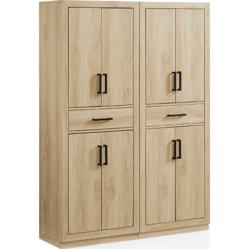Isla 2 Piece Kitchen Storage Pantry Set in Ash Finish