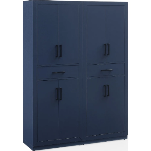 Isla 2 Piece Kitchen Storage Pantry Set in Navy Blue Finish