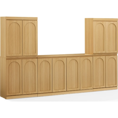 Marco 3 Piece Sideboard And Pantry Set in Ash Finish