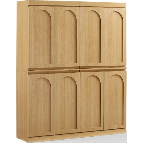Marco 2 Piece Kitchen Pantry Storage Cabinet Set in Ash Finish