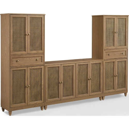Katia 3 Piece Sideboard & Pantry Set in Driftwood Finish