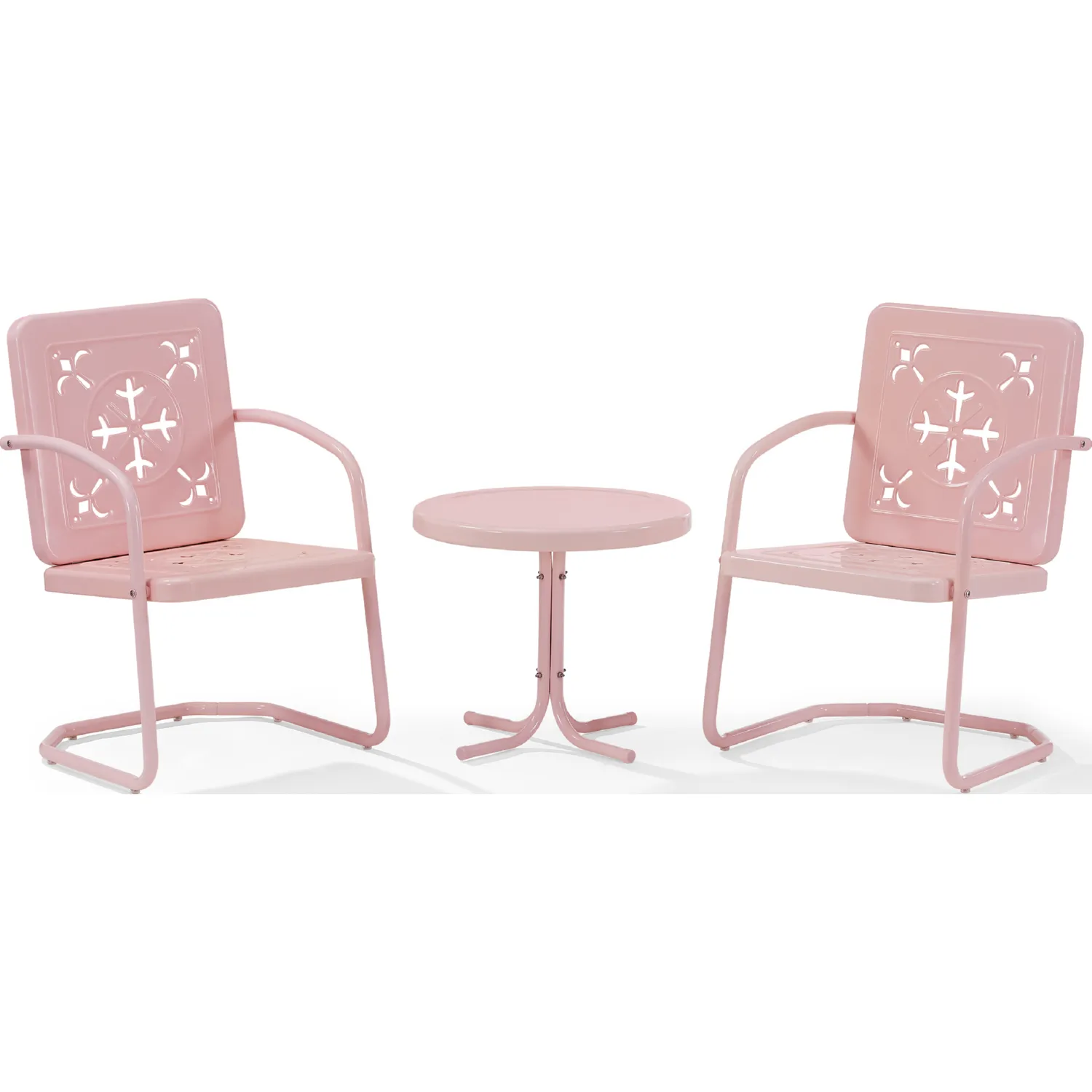Crosley Azalea 3 Piece Retro Outdoor Accent Chair Set - Thumbnail 2