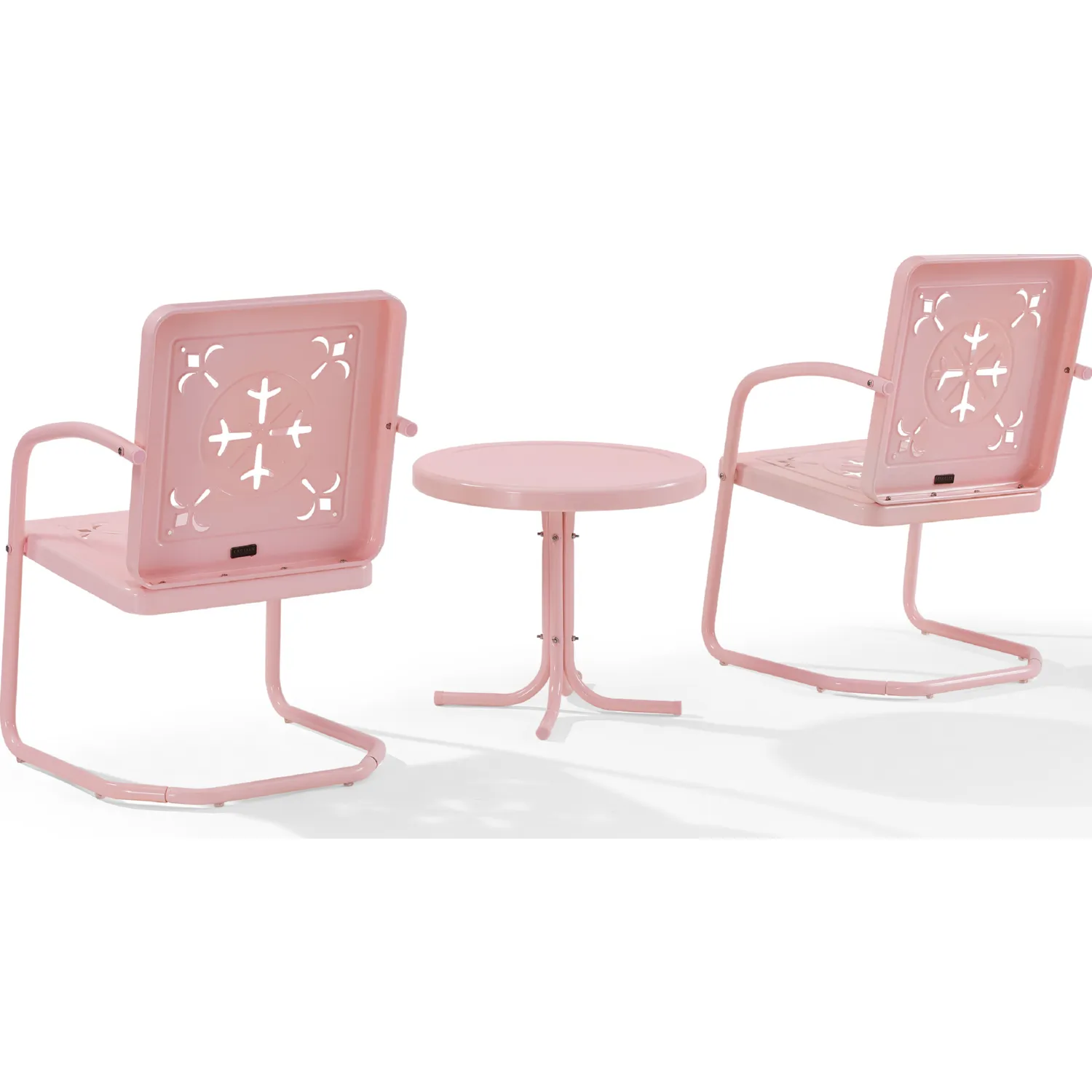 Crosley Azalea 3 Piece Retro Outdoor Accent Chair Set - Thumbnail 3