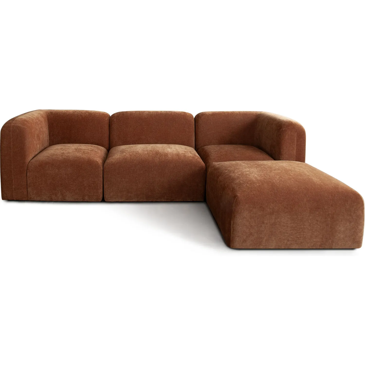 Diamond Sofa ECHO2SC1AC1OTAM Echo 4 Piece Reversible Sectional in Amber ...