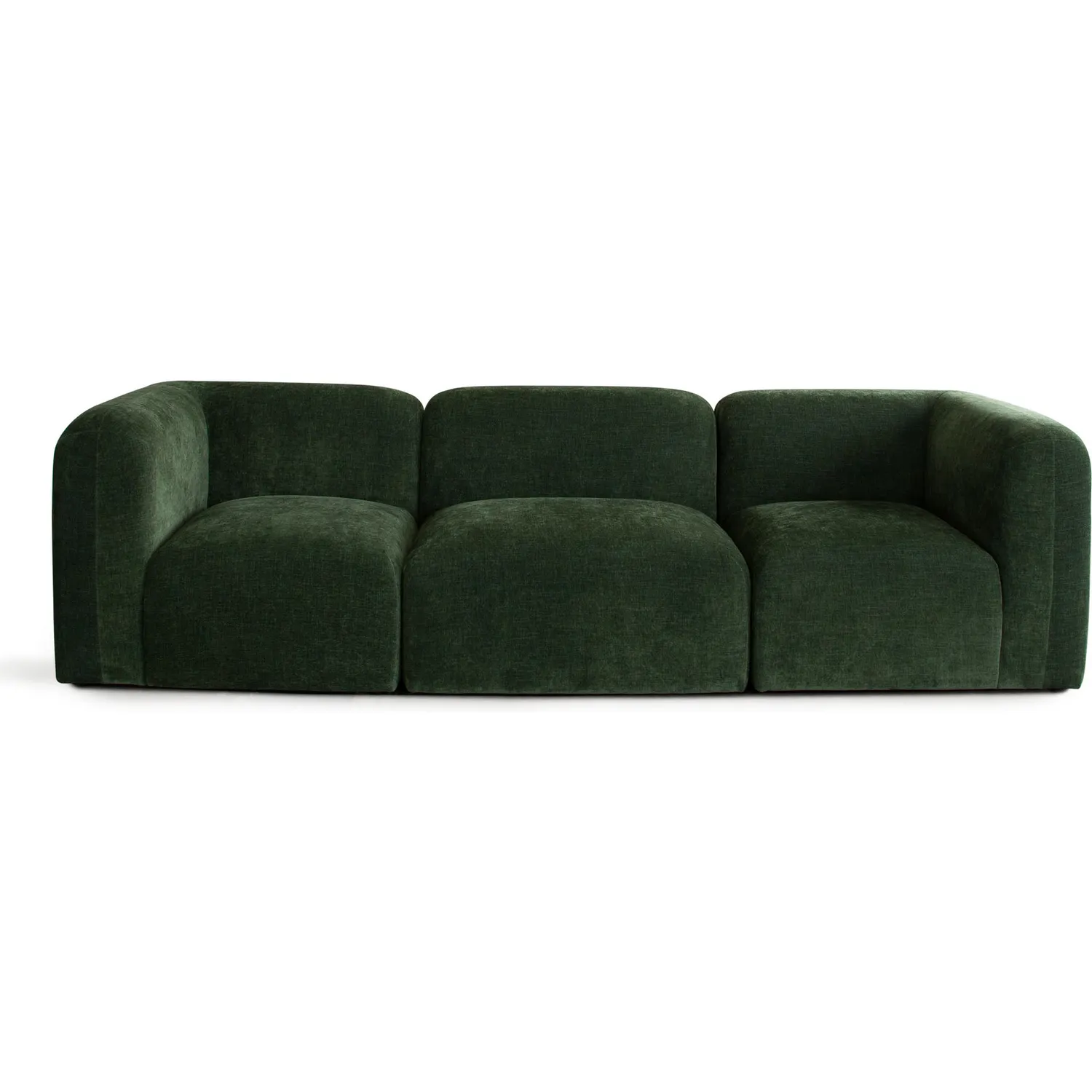 Diamond Sofa ECHO2SC1ACSP Echo 3 Piece Modular Sofa in Spruce Green Fabric
