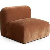 Echo Modular Sectional Sofa Armless Chair in Amber Fabric