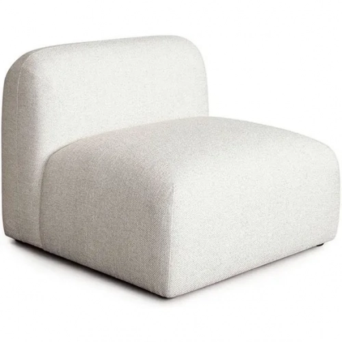 Echo Modular Sectional Sofa Armless Chair in Cream Fabric