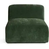Echo Modular Sectional Sofa Armless Chair in Spruce Green Fabric