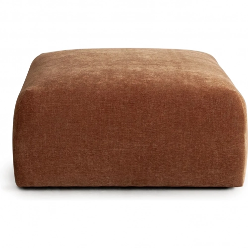 Echo Square Ottoman in Amber Fabric