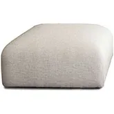 Echo Square Ottoman in Cream Fabric