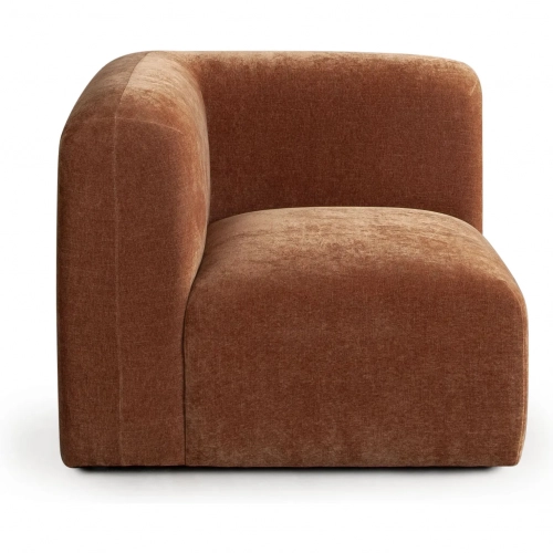 Echo Modular Sectional Sofa Square Corner Chair in Amber Fabric