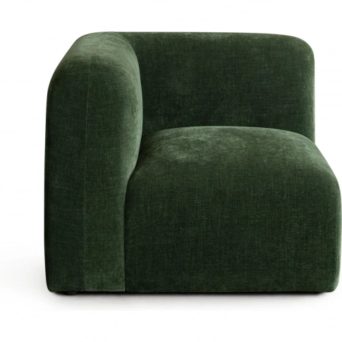 Echo Modular Sectional Sofa Square Corner Chair in Spruce Green Fabric