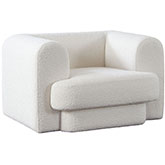 Form Accent Chair in Ivory Boucle Fabric