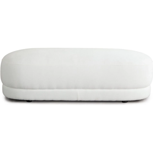 Fox Oval Bench in White Performance Fabric
