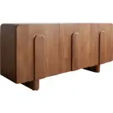 Indigo 3 Door Sideboard in Honey Finish Wood
