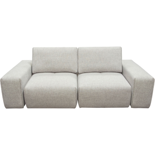 Jazz Modular 2 Seater Sectional Sofa Unit with Adjustable Backrest in Light Brown Fabric