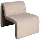 Lana Accent Chair in Camel Looped Shearling Fabric