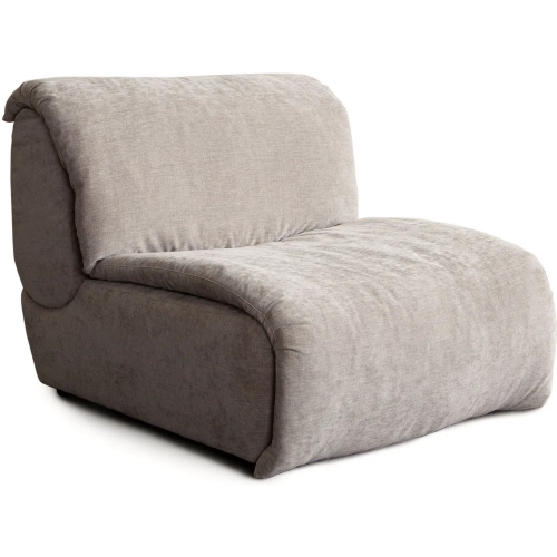 Leigh Modular Sectional Sofa Unit Armless Chair in Dove Nature Fabric