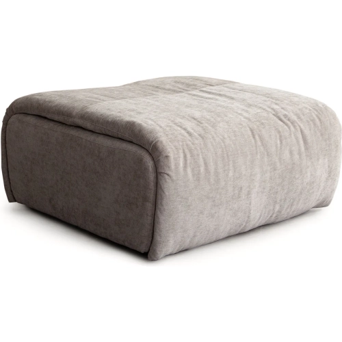 Leigh Ottoman in Dove Nature Polyester Fabric