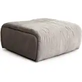 Leigh Ottoman in Dove Nature Polyester Fabric