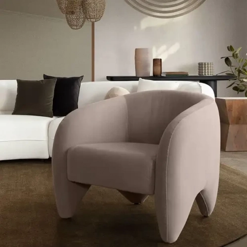 Link Accent Chair in Winter Mink Performance Velvet