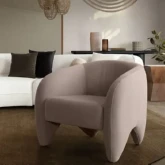 Link Accent Chair in Winter Mink Performance Velvet