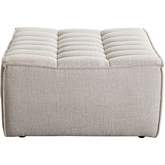 Marshall Scooped Seat Ottoman in Cream Fabric