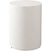 Montage Round End Table in Ivory Faux Cement Finish