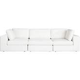 Muse 3 Piece Modular Sofa in Mist White Performance Fabric