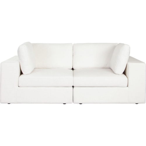 Muse 2 Piece Modular Sofa in Mist White Performance Fabric