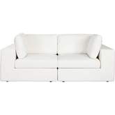 Muse 2 Piece Modular Sofa in Mist White Performance Fabric