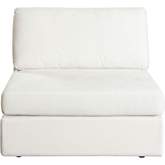 Muse Armless Chair in Mist White Performance Fabric